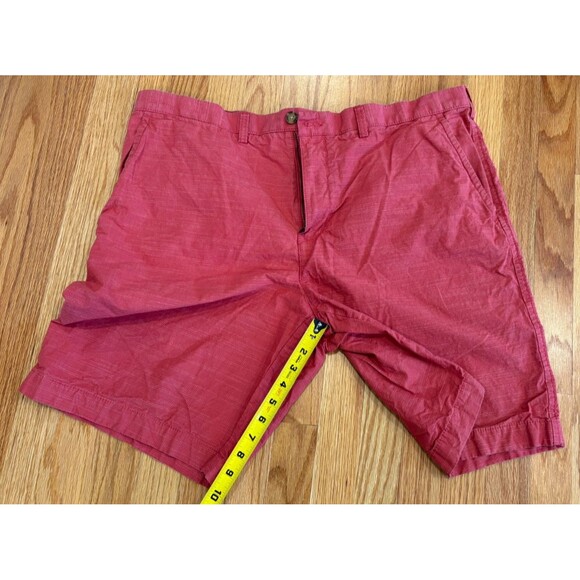 TOMMY HILFIGER Shorts Men's Size 40 Red Chino Regular Casual Flat Front Cotton - Picture 6 of 8